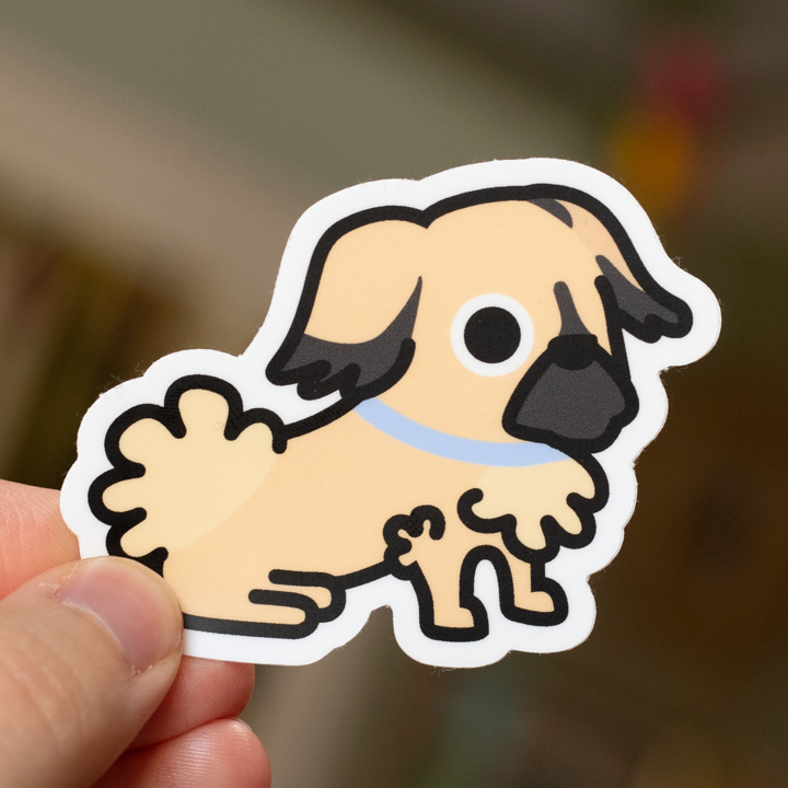 StickerPekinoisFace