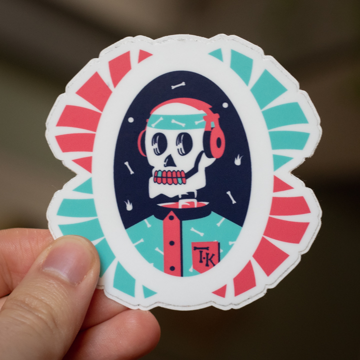 FlowerSkullSticker
