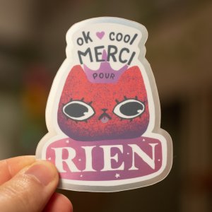 StickerCoolMerciCatFace